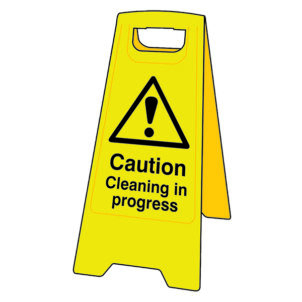Caution Cleaning In Progress - Heavy Duty 'A' Board