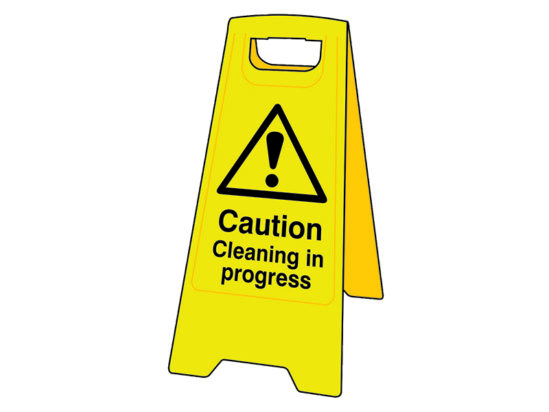 Caution Cleaning In Progress - Heavy Duty 'A' Board