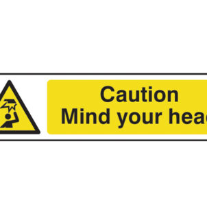 Caution Mind Your Head - PVC Sign 200 x 50mm