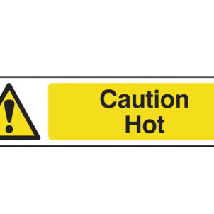 Caution Hot - PVC Sign 200 x 50mm