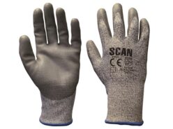 Grey PU Coated Cut 5 Gloves – XXL (Size 11)