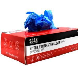 Blue Nitrile Disposable Gloves Large (Box of 100) - Image 2