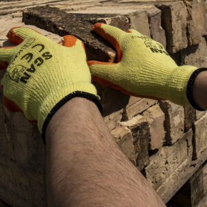Knitshell Latex Palm Gloves - L (Size 9) (Pack 12) - Image 3