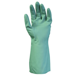 Nitrile Gauntlets with Flock Lining Large (Size 9)