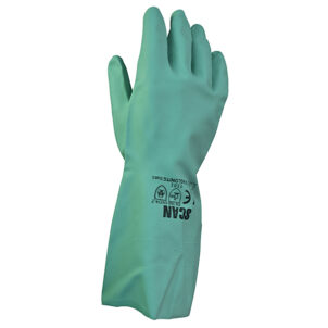 Nitrile Gauntlets with Flock Lining Large (Size 9) - Image 2
