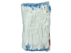 White PU Coated Gloves – L (Size 9) (Pack 12)