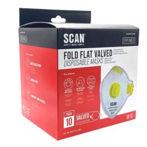 Fold Flat Valved Disposable Mask FFP1 (Pack of 10)
