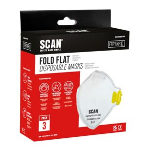Fold Flat Disposable Mask FFP1 (Pack of 3)