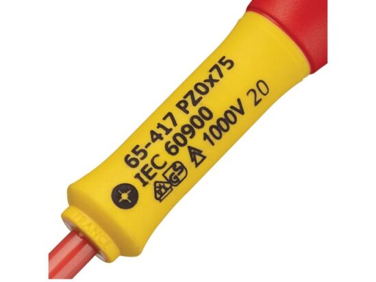 FatMax® VDE Insulated Screwdriver Pozidriv Tip PZ0 x 75mm - Image 2