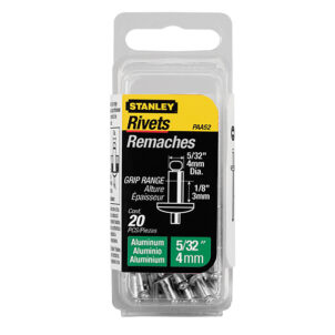 1-PAA62 Aluminium Rivets Short 5 x 3mm Pack of 15