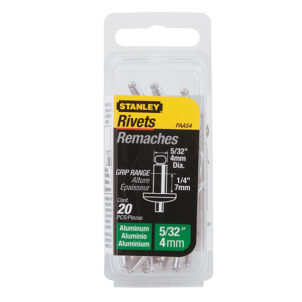 1-PAA54 Aluminium Rivets Medium 4 x 7mm Pack of 20