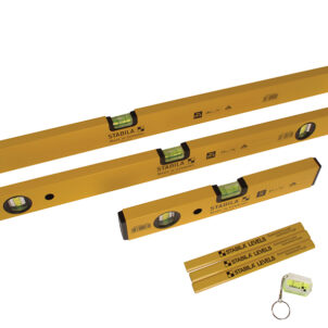 70-2 Double Plumb Spirit Level Pack 30cm 60cm & 180cm