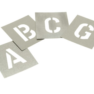 Set of Zinc Stencils - Letters 1in Walleted