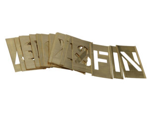 Set of Brass Interlocking Stencils – Letters 1in