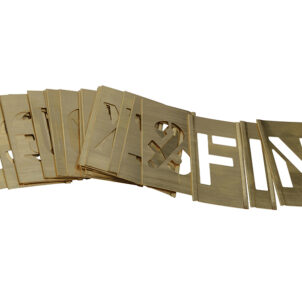 Set of Brass Interlocking Stencils - Letters 2in