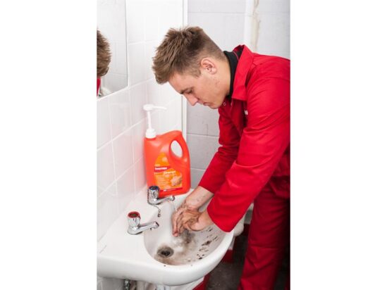Orange Hand Cleaner Pump Top Bottle 4 litre - Image 2