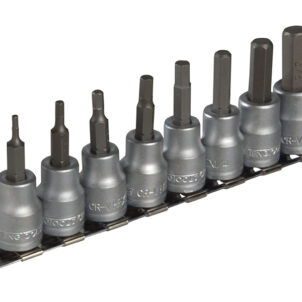 M3811 Socket Clip Rail AF Hex Set of 8 3/8in Drive
