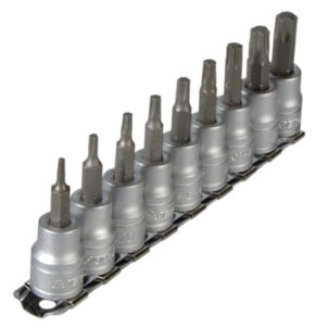 M3813TX Socket Clip Rail Set of 9 External TORX 3/8in Drive