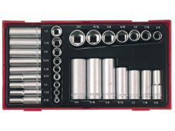 TTAF32 Regular/Deep Socket Set, 32 Piece – 1/4 & 3/8in Drive
