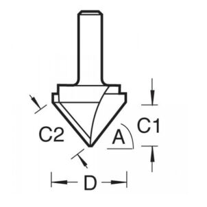 10/11 x 1/2 TCT V-Groove Chamfer 45° 19.0 x 38mm - Image 5
