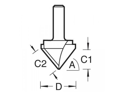 10/11 x 1/2 TCT V-Groove Chamfer 45° 19.0 x 38mm - Image 5