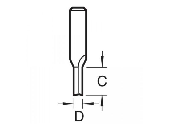 3/1 x 1/4 TCT Two Flute Cutter 5.0 x 16mm