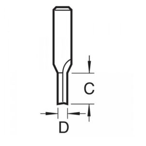 3/2 x 1/2 TCT Two Flute Cutter 6.0 x 16mm