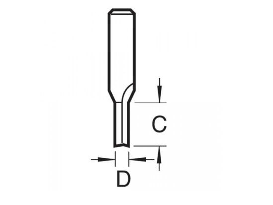 3/2 x 1/2 TCT Two Flute Cutter 6.0 x 16mm