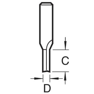 3/2 x 1/4 TCT Two Flute Cutter 6.0 x 16mm