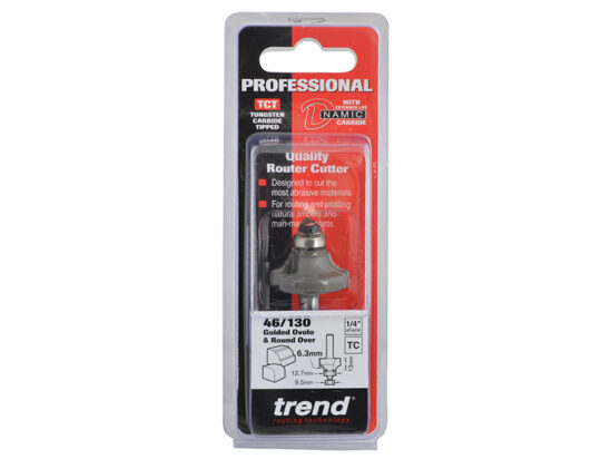 46/130 x 1/4 TCT Bearing Guided Ovolo & Round Over 6.3mm Radius - Image 4