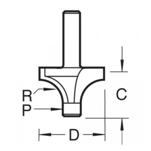 7E/3 x 1/4 TCT Pin Guided Round Over 8.0mm Radius - Image 3