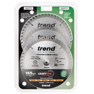 CraftPro Plunge Saw Blade 165 x 20mm x 48T (Pack 3)