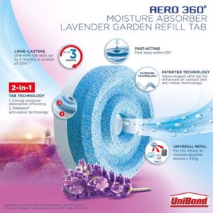 AERO 360º Moisture Absorber Lavender Garden Refills (Pack 2) - Image 3