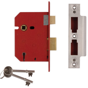 2201 5 Lever Mortice Sashlock Brass Finish 65mm 2.5in Visi