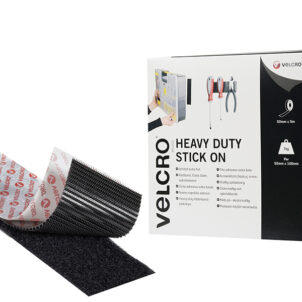 VELCRO® Brand Heavy-Duty Stick On Tape 50mm x 5m Black