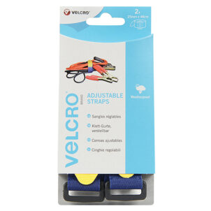 VELCRO® Brand Adjustable Straps (2) 25mm x 46cm Blue
