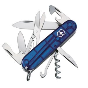 Climber Swiss Army Knife Translucent Blue Blister Pack