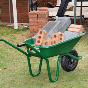 90L Green Heavy-Duty Endurance Wheelbarrow