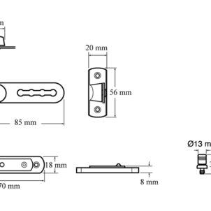 P117 Ventilation Window Lock White Finish Pack of 1