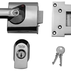 BS1 Nightlatch British Standard Lock 60mm Backset Chrome Finish Visi
