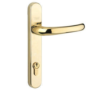 Retro Door Handle PVCu Polished PVD Gold Finish
