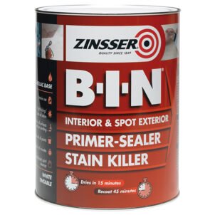 B.I.N® Primer, Sealer & Stain Killer Paint White 1 litre