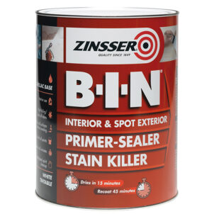 B.I.N® Primer, Sealer & Stain Killer Paint White 5 litre