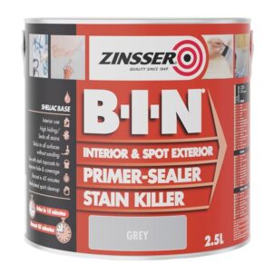 B.I.N® Primer, Sealer & Stain Killer Paint Grey 2.5 litre