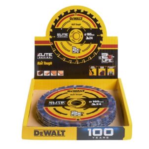 24T ELITE™ Series 165mm Circular Saw Blade CDU (10 Blades)