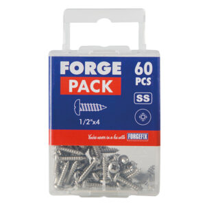 Self-Tapping Screw Pozi Compatible Pan Head SS 1/2in x 4 ForgePack 60 - Image 2