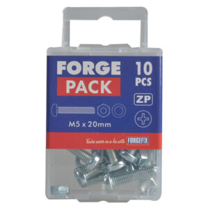 Machine Screw Pozi Compatible Pan Head ZP M5 x 20mm ForgePack 15 - Image 2