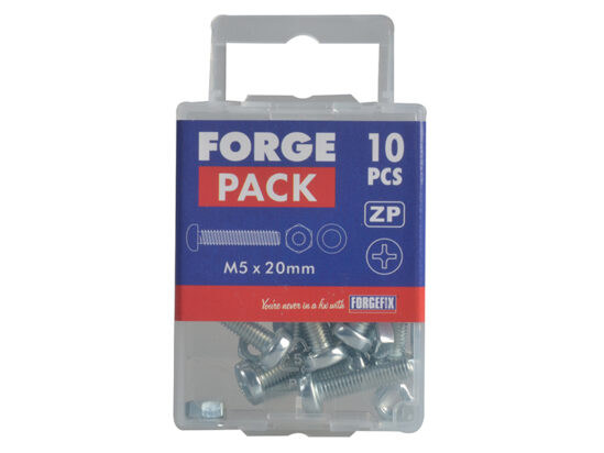 Machine Screw Pozi Compatible Pan Head ZP M5 x 20mm ForgePack 15 - Image 2