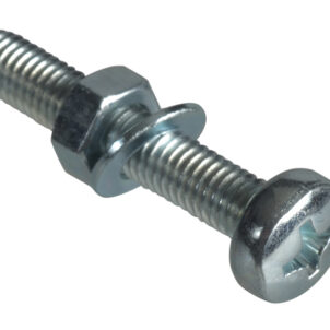 Machine Screw Pozi Compatible Pan Head ZP M5 x 30mm ForgePack 12