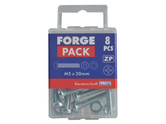 Machine Screw Pozi Compatible Pan Head ZP M5 x 30mm ForgePack 12 - Image 2